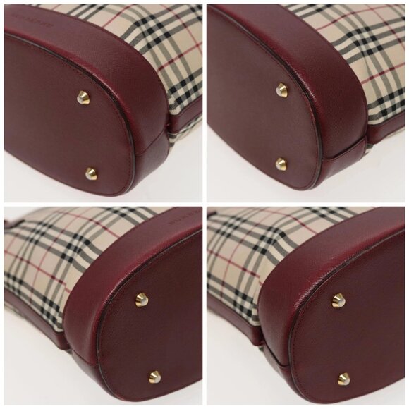 BURBERRY Nova Check Tote Bag Canvas Beige Auth - Picture 16 of 16